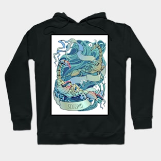 Zodiac sign of Scorpio, watercolor Hoodie